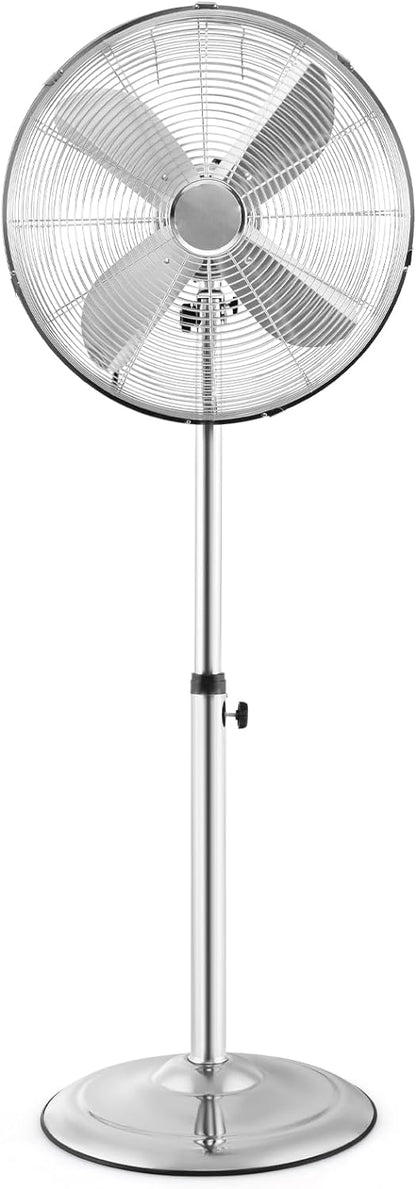 ARLIME Pedestal Fan, 16 Inch Oscillating Fan w/ 3 Speeds & Adjustable Height, 75° Oscillation & 20° Tilt