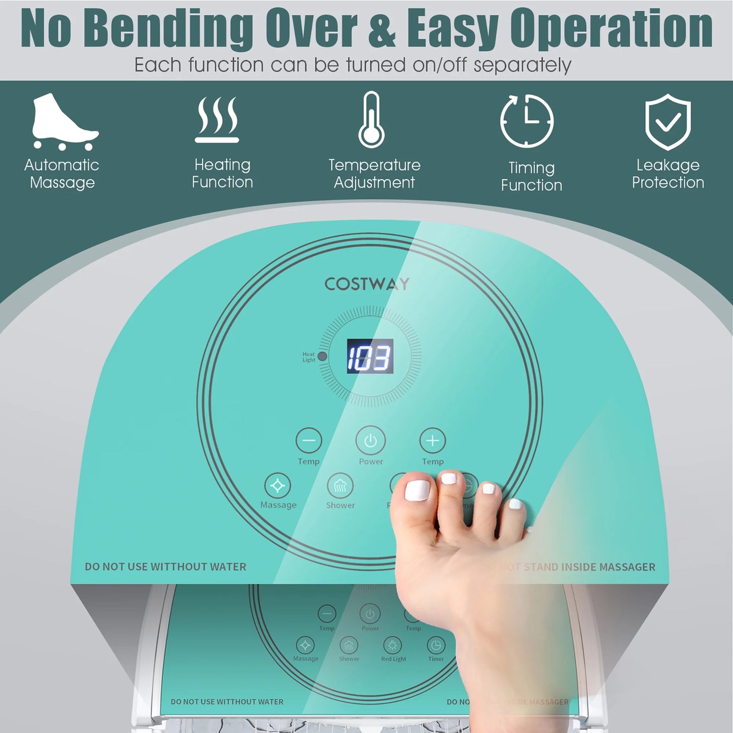 Foot Spa Bath Massager Digital Temperature Control
