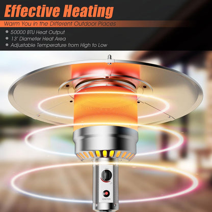 48000 BTU Propane Heater with Drink Shelf Tabletop