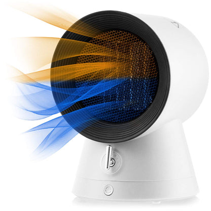 2 in 1 Mini Electric Space Heater Cooling Fan 3 Modes 1500W Small Portable Ceramic Heater