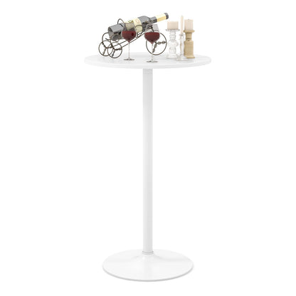 Round Bistro Table Height Adjustable with Heavy-Duty Metal Base