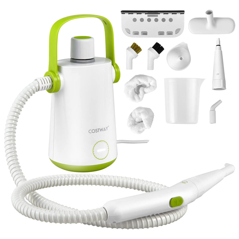 Handheld Multipurpose Steam Cleaner for Garment Windows Tires 10 Piece Accessory Set