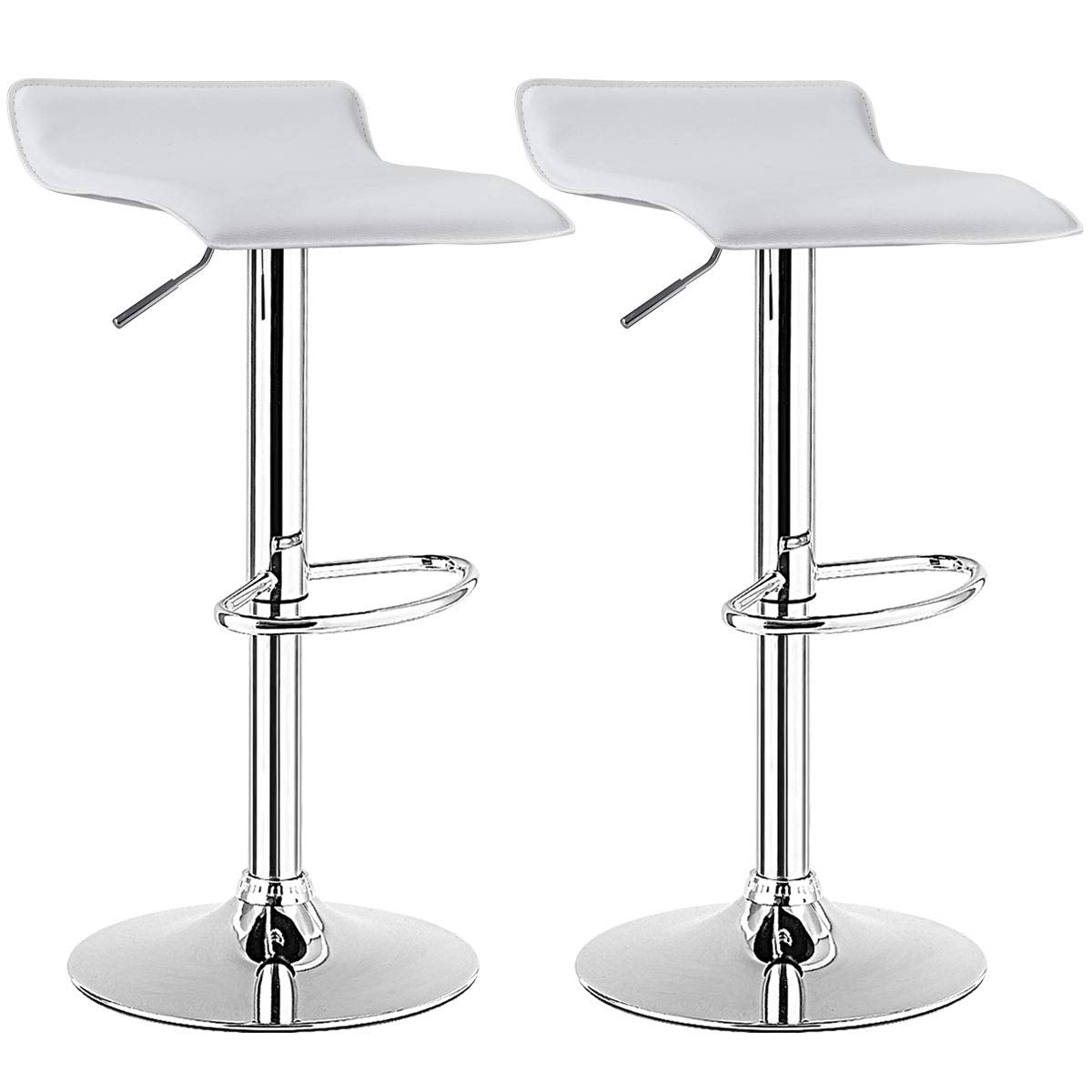 Bar Stools Set of 2 Modern Swivel Contemporary barstools with Adjustable Height