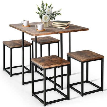 5 Piece Dining Table Set Counter Kitchen Table and Chair Set