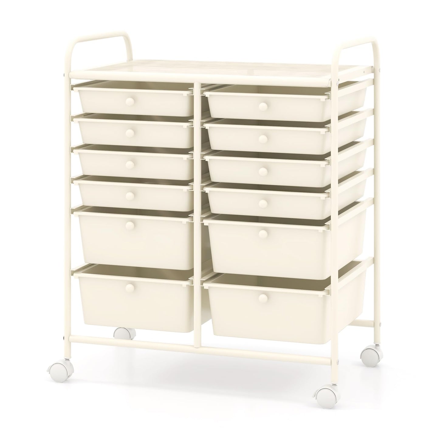 12-Drawer Rolling Storage Cart 12 Drawer Organizer Trolley