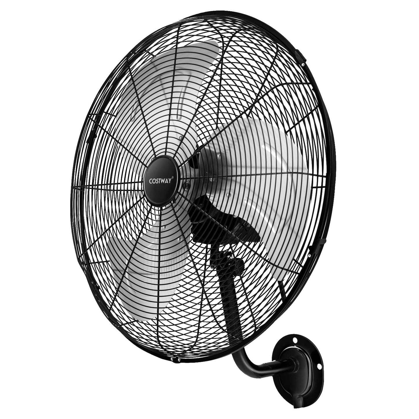 Wall Mount Fan 21 Inches Heavy Duty Metal Wall Fan with 3 Speeds