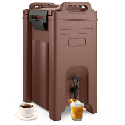 ARLIME Insulated Beverage Dispenser with Handles, 5 Gallon Food-Grade Hot and Cold Beverage Server