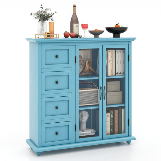 Kitchen Storage Cabinet with 4 Drawers for Entryway