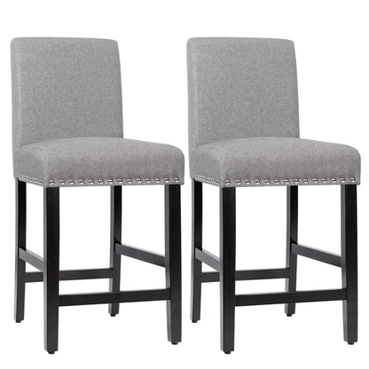 Bar Stools Set of 2/4 Upholstered Counter Height Bar Stools