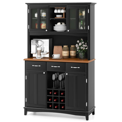 Kitchen Hutch Storage Cabinet Freestanding Pantry Buffet Sideboard