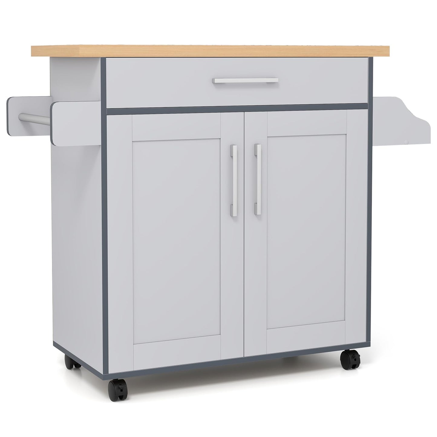 Kitchen Island Cart Rolling Storage Trolley Cart