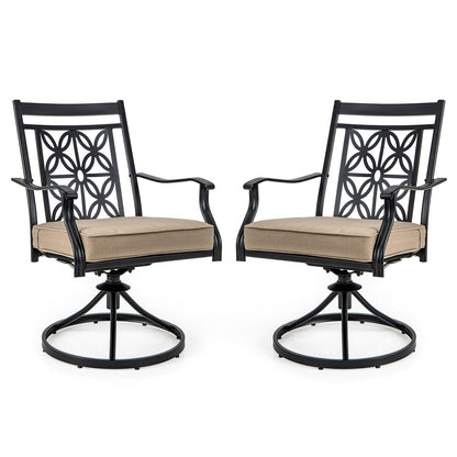 2/4 Pieces Patio Swivel Dining Chairs