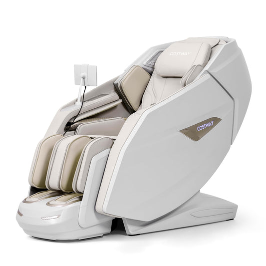 Zero Gravity Full Body Massage Chair w/ 4D Dual Roller System Flexible Track