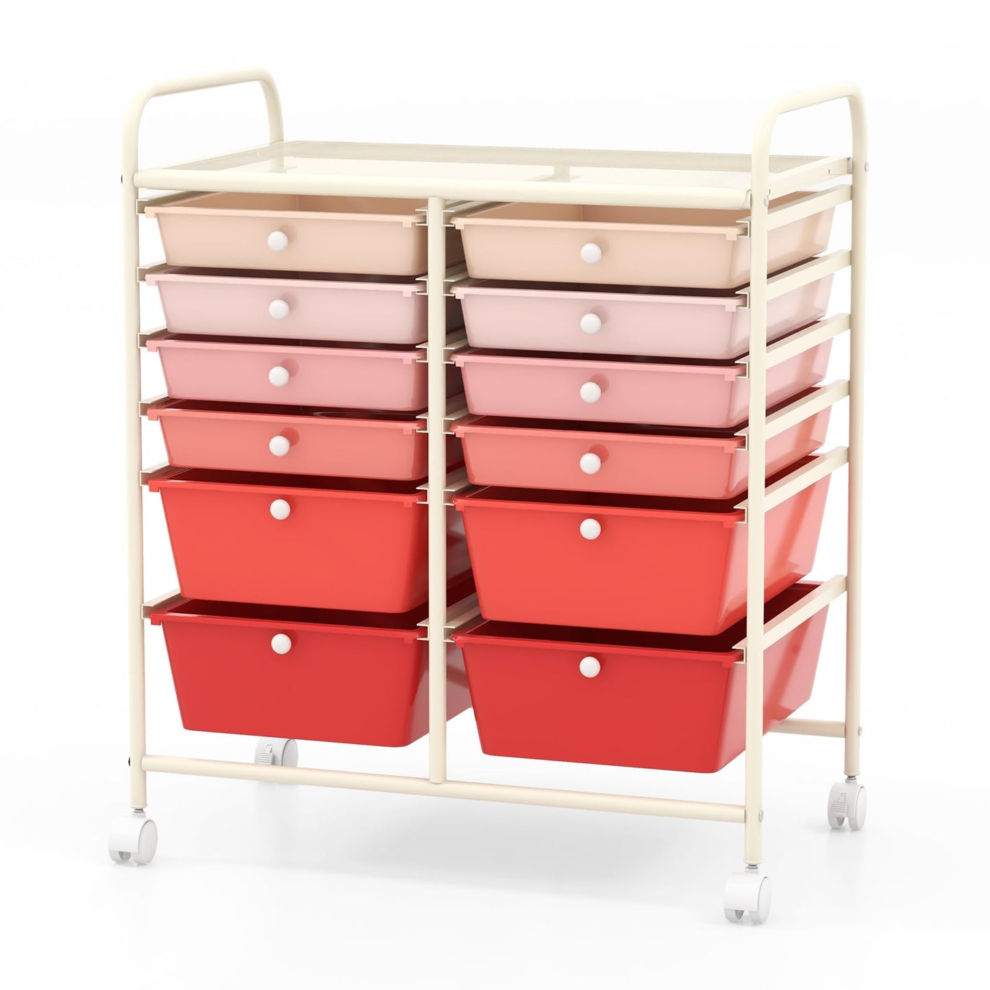 12-Drawer Rolling Storage Cart 12 Drawer Organizer Trolley