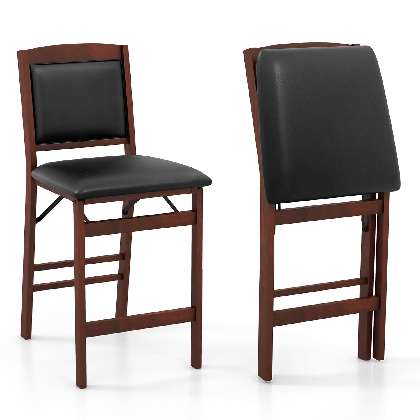 Set of 2/4 Counter Height Chairs 24.5” Folding Kitchen Island Stool