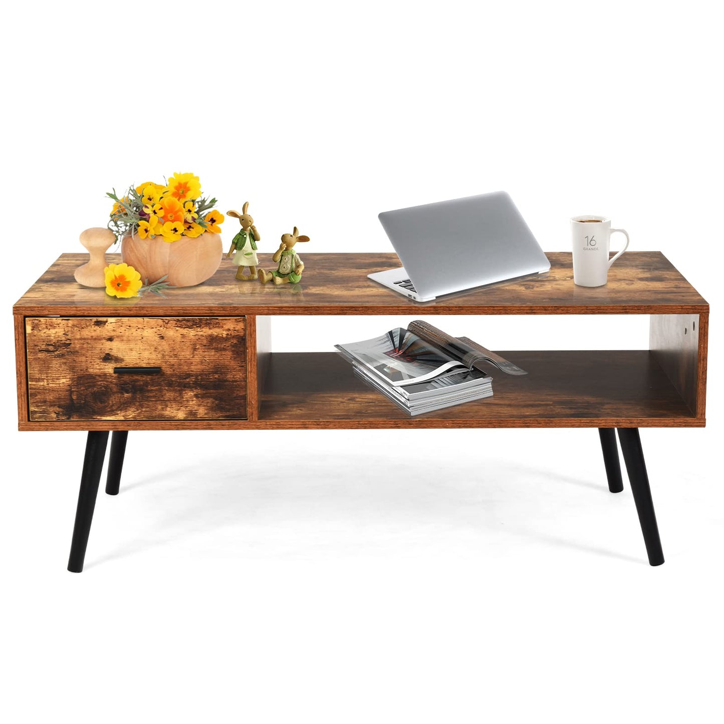 Mid Century Coffee Table Modern Accent Cocktail Sofa Table