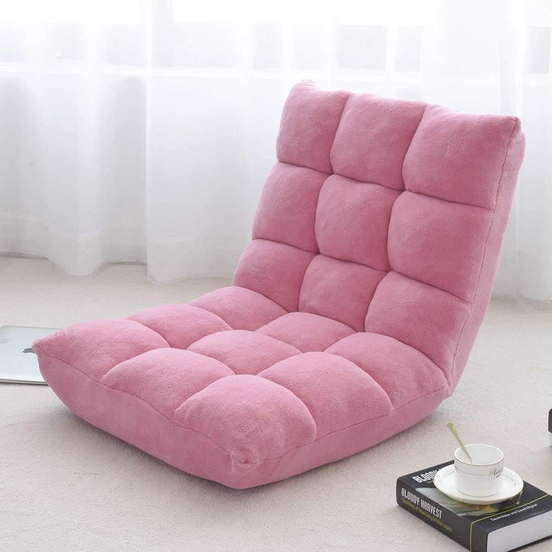 14-Position Floor Sofa, Folding Gaming Sofa Chair, Angle Adjustable Sleeper Bed, Couch Recliner