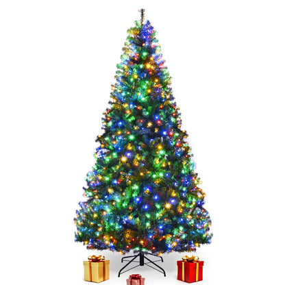 7/8/9 FT Pre lit Christmas Tree with 150/500/750/1000 Warm White & Multicolored Lights