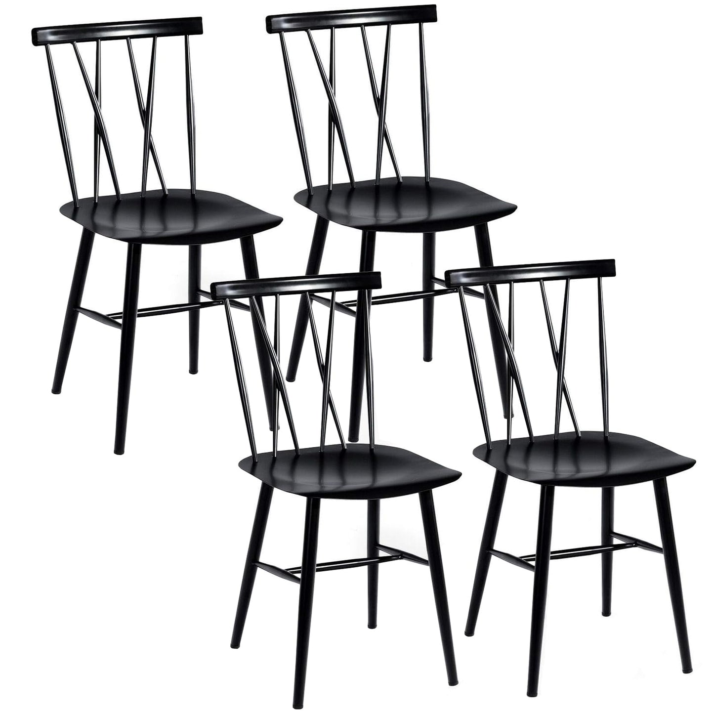 Farmhouse Windsor Chairs Dining Room Chairs with Spindle Back and Sturdy Metal Construction