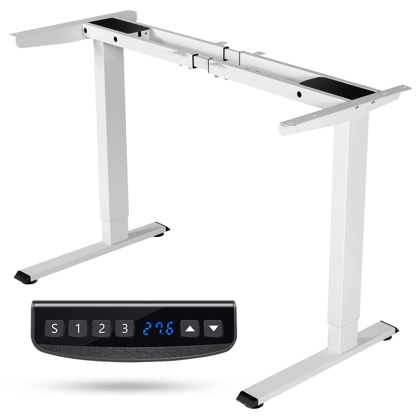 Dual Motor L Shaped Standing Desk with Hook & Cable Tray