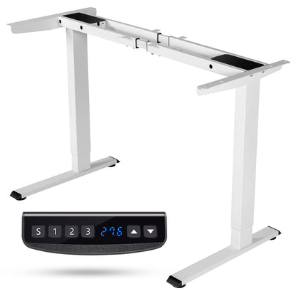 Dual Motor L Shaped Standing Desk with Hook & Cable Tray