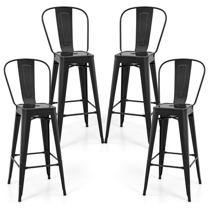 30'' Bar Height Stools with Rubber Feet for Kitchen