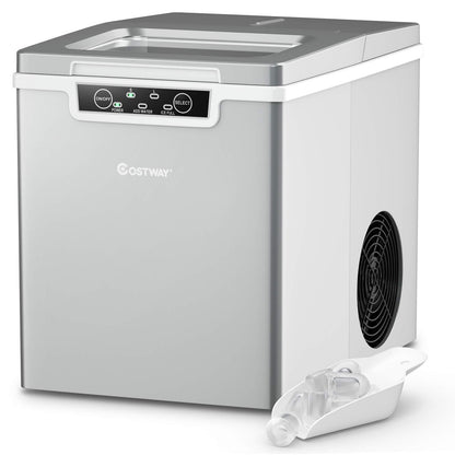 Countertop Ice Maker with Ice Scoop and Basket