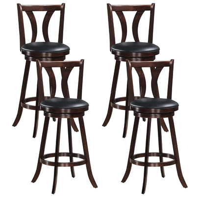 360-Degree Swivel Stools with Leather Padded Seat