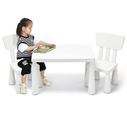 3 Piece Kids Table and Chairs Set for Ages 1-7