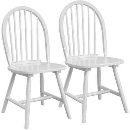 Windsor Dining Chairs Set of 2/4 w/Spindle Back & Reinforced H-Shaped Legs