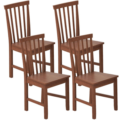 Armless Wooden Chairs with High Back for Kitchen