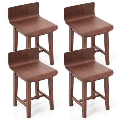 Swivel Solid Wood Dining Stools Set of 2/4 for Kitchen Island