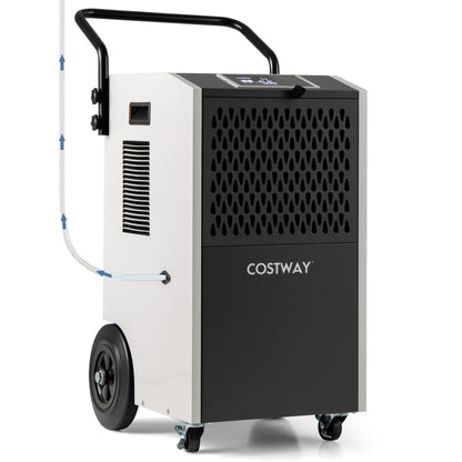 154 Pints Commercial Dehumidifier with Pump with Drain Hoses for Basements