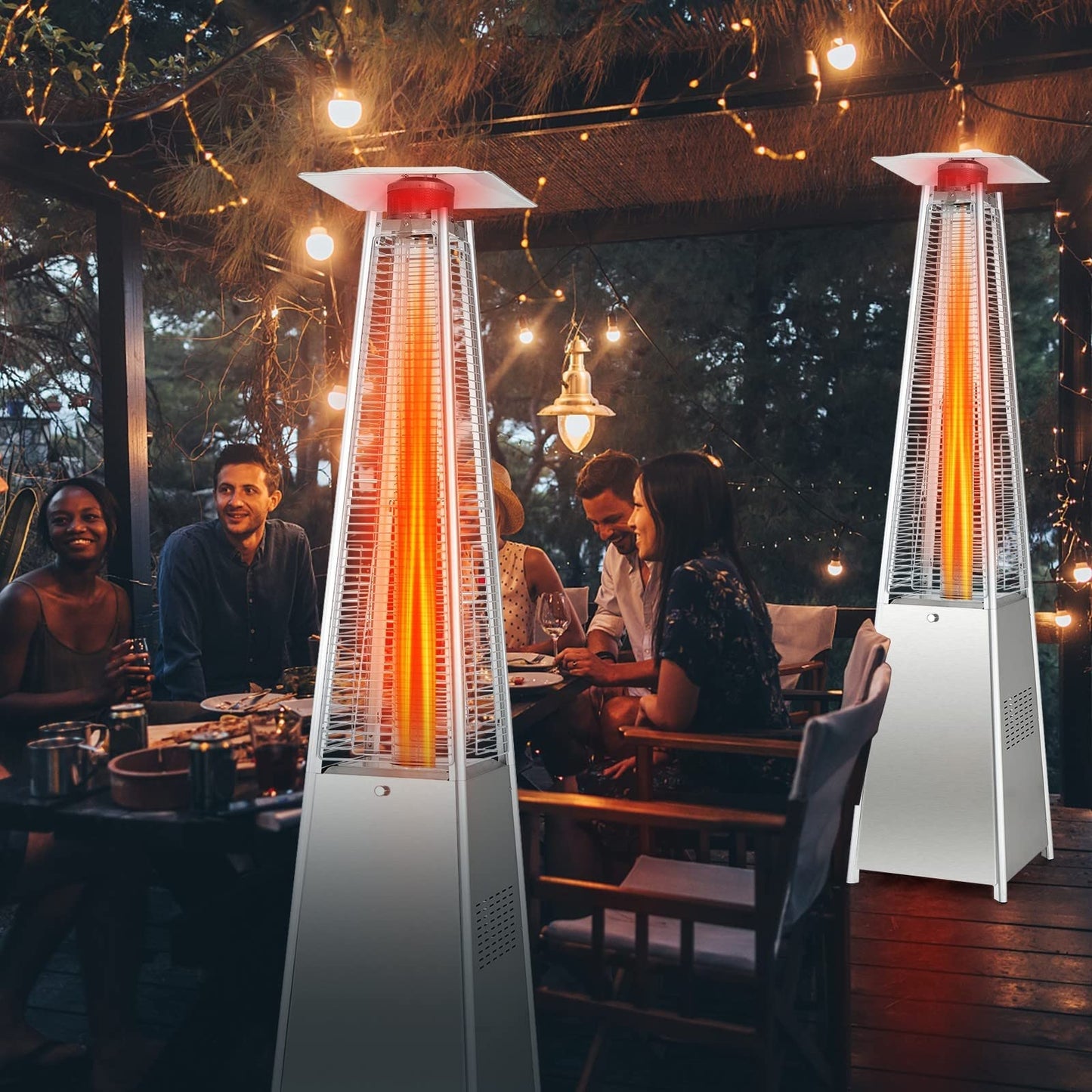 ARLIME Patio Propane Heater for Outdoor Use 42,000 BTU Pyramid Patio Heater