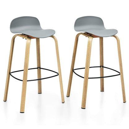 30 Inch Height Modern Minimalist Bar Chairs with Footrest