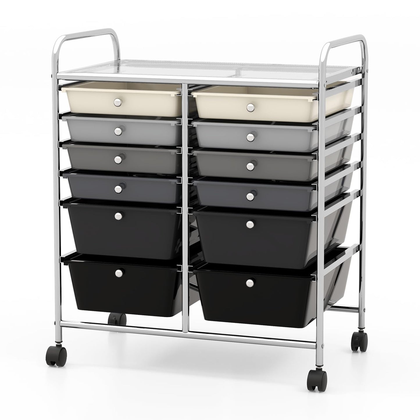12-Drawer Rolling Storage Cart 12 Drawer Organizer Trolley
