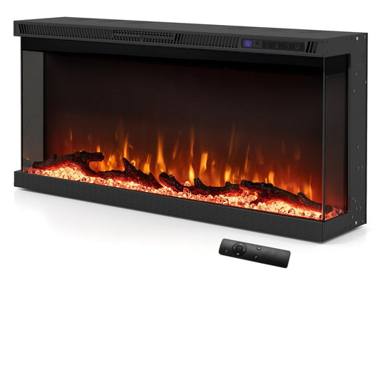3-Sided Electric Fireplace Insert 36-inch Wide