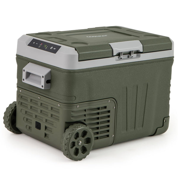Car Refrigerator with Wheels 12/24V Car Fridge -4℉~68℉ Adjustable Range