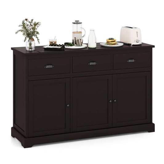 Sideboard Buffet Kitchen Storage Cabinet with Countertop 2 Cabinets & 3 Drawers