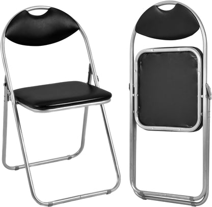 ARLIME Folding Chairs Set of 6, Foldable Chairs w/Handle Hole