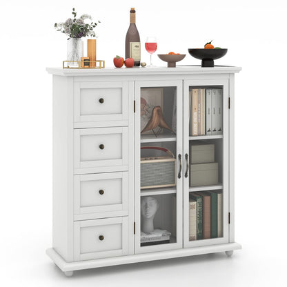 Kitchen Storage Cabinet with 4 Drawers for Entryway