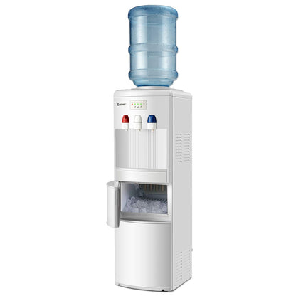 2 in 1 Water Cooler Dispenser with Built in Ice Maker