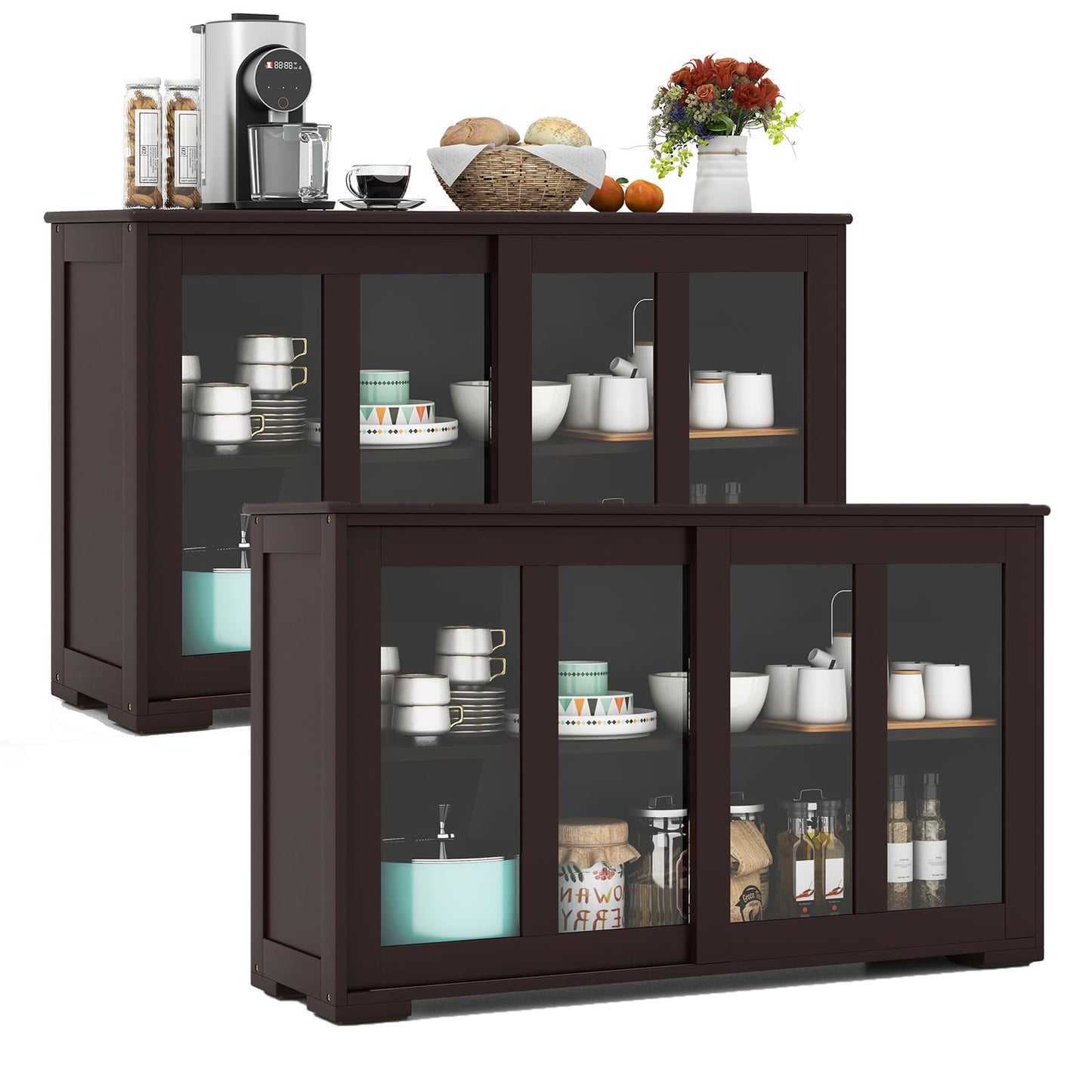 Buffet Sideboard with Storage 2-Door Floor Cupboard