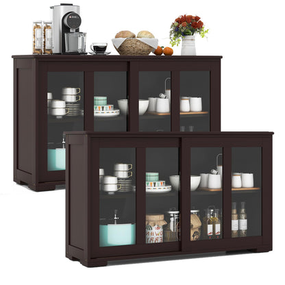 Buffet Sideboard with Storage 2-Door Floor Cupboard