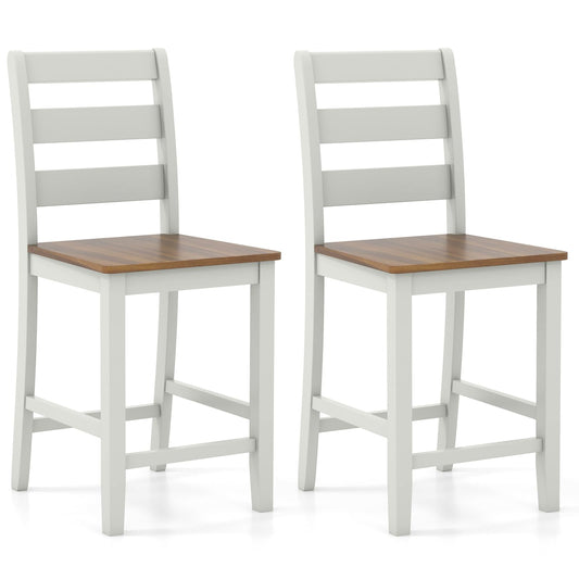 Set of 2/4 Counter Height Chairs 24'' Wooden Bar Stools