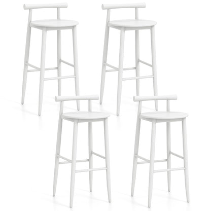 Bar Chair Set of 2/4 Bar Height Stools Set w/Acacia Wood Frame
