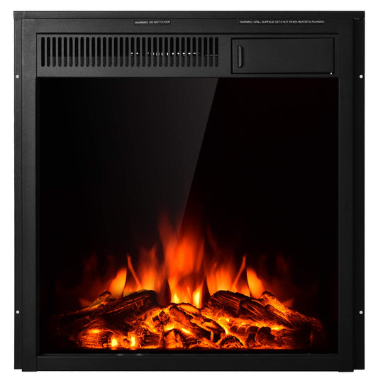22.5 Inch Electric Fireplace Insert, Freestanding & Recessed Electric Fireplace Heater with Remote Control