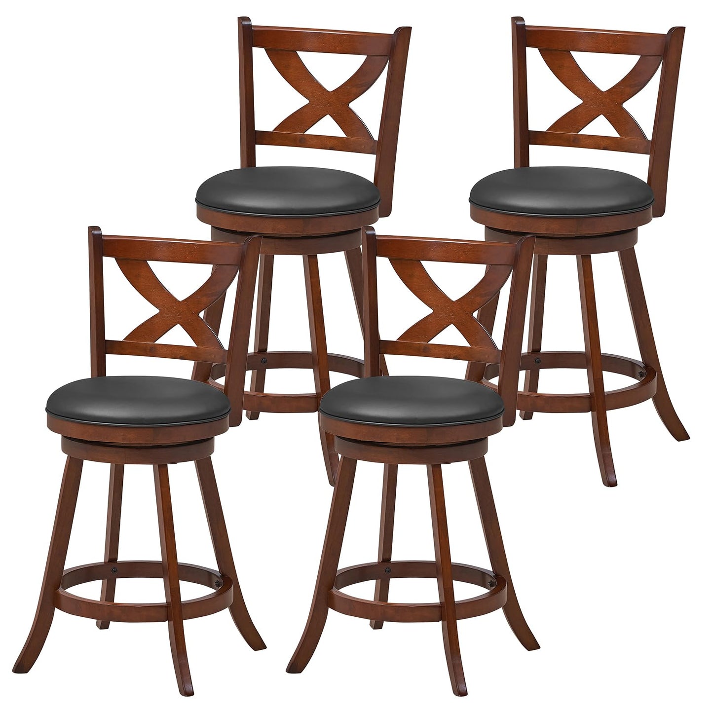 Bar Stools Set of 2/4 24/30 Inch Classic Counter Height Chairs