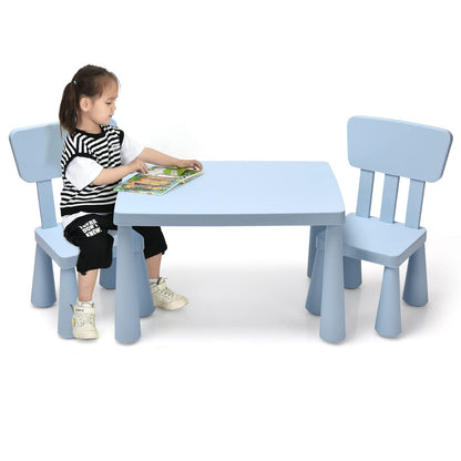 3 Piece Kids Table and Chairs Set for Ages 1-7