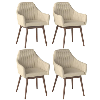 Dining Chairs Set of 2/4 with Comfy Padded Backrest & Seat